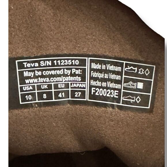Teva Midform Lace-Up Waterproof Boots Brown Reconstituted Leather Women's Sz 10 - Picture 8 of 10
